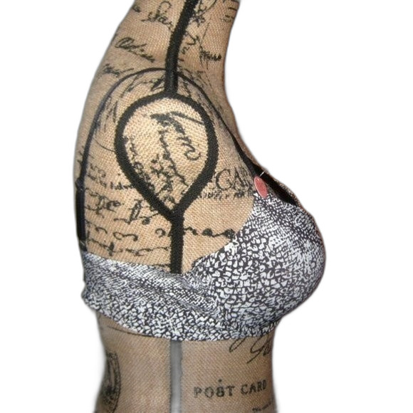 Youmita Snake Print Caged Plunge 34BUnderwireBraw/Small Coordinating Hipster NWT - Picture 5 of 10